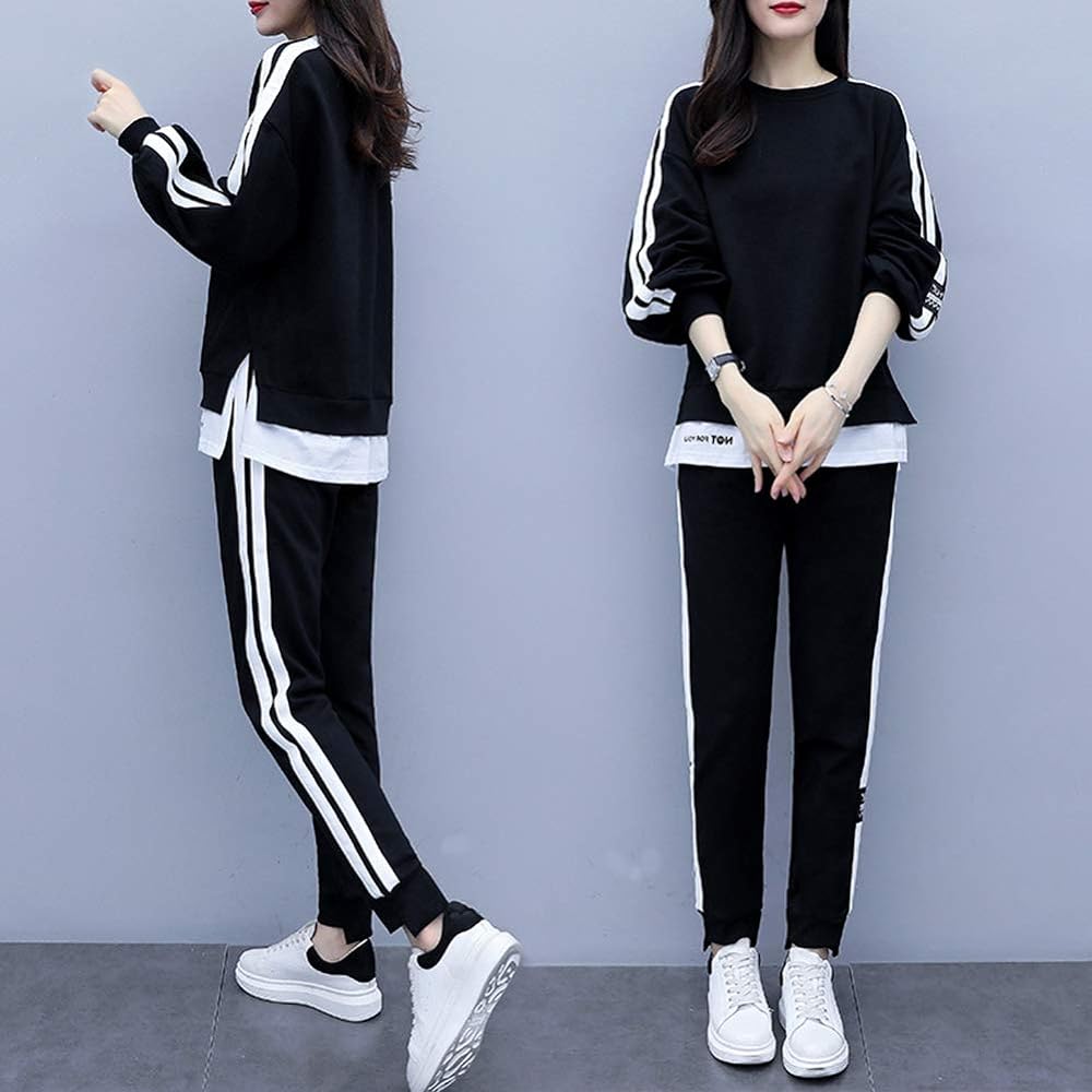 [Sera] Jersey Top and Bottom Set, Women's Setup, Autumn, Winter, Spring, Long Sleeve, Stylish, Room Wear, Loungewear, Sports, Dance, Casual