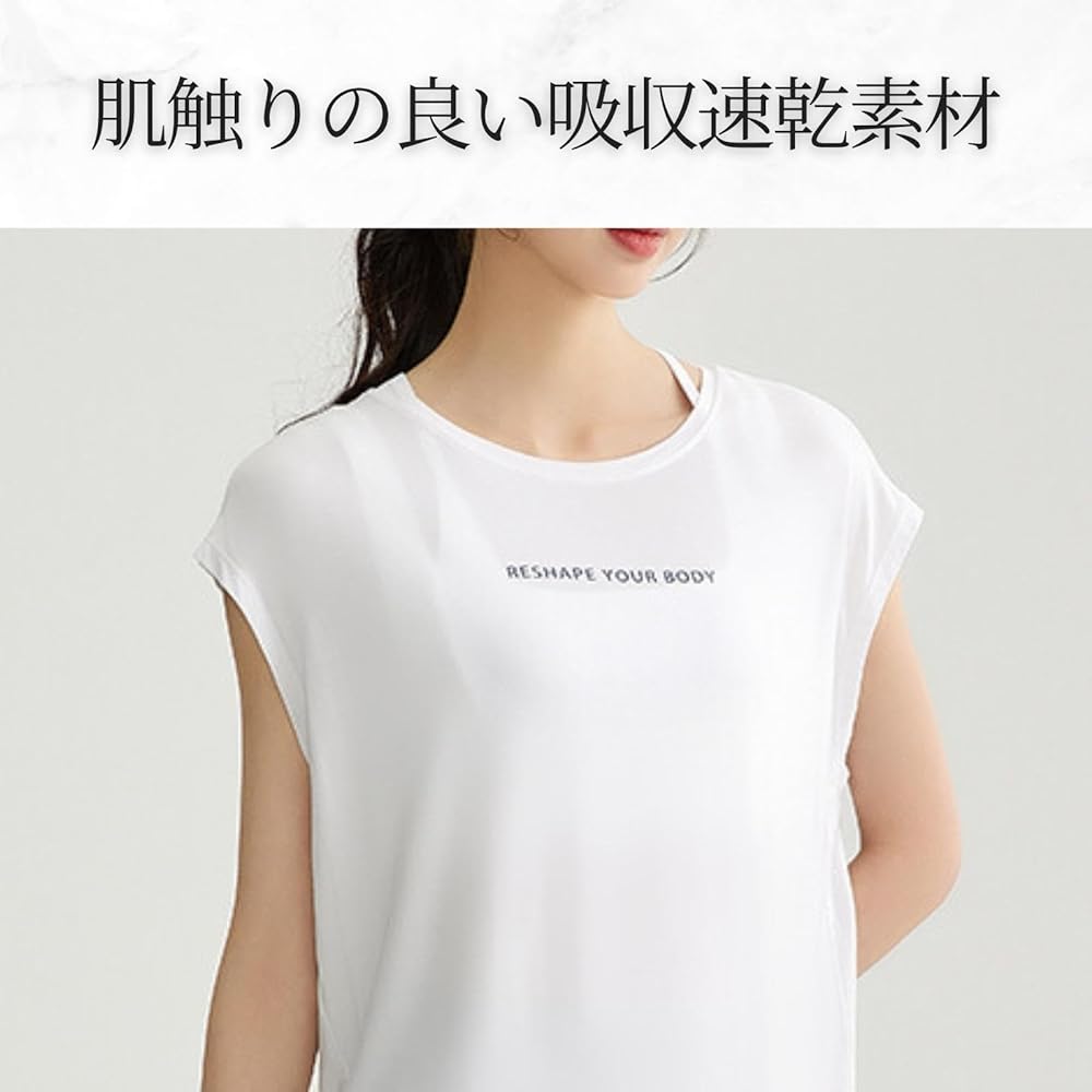 [machikaada] Yoga Wear Tops Long Length 749 Oversized Women's Fitness Wear Training Wear T-Shirt Length