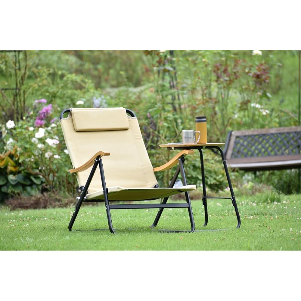 onway Comfort Low Chair OW-61BD-BM Folding Outdoor Camping Stylish Compact Reclining Lightweight Solo Low Indoor Low Chair Chair Folding Meal Snack Gardening Living Picnic Chair Telework No Tire Portable Portable Fishing Barbecue Outdoor Space Saving Eve