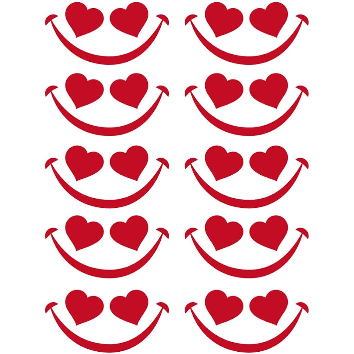 NUOBESTY Smiling Lip Stickers Cute Lips Shaped Stickers for Clothes Masks Suitcases Laptops 100 Sheets