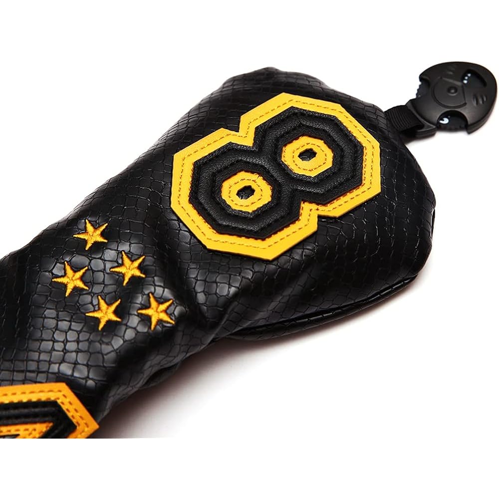 SHABIER Golf Sports Style Golf Wood Club Head Cover Driver Cover for Taylormade M5 M6 Driver Black 24 Hybrid Cover
