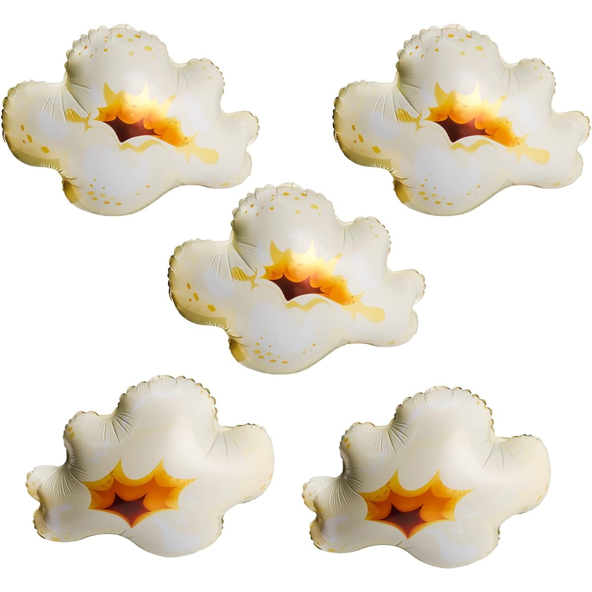 Simple Polymer Popcorn Balloons (10 pieces, 19 inches) - Foil Movie Night Party Decorations, Uni, Baby Shower, Engagement, Birthday, Anniversary, Valentine's Day, Wedding.