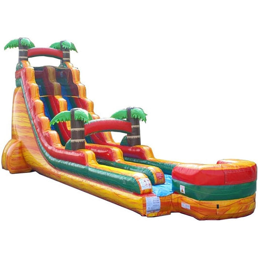 TentandTable Fire Marble Single Lane Wet or Dry Slide 45'L x 15'W x 22'H Commercial Grade Inflatable with Blower and Stakes