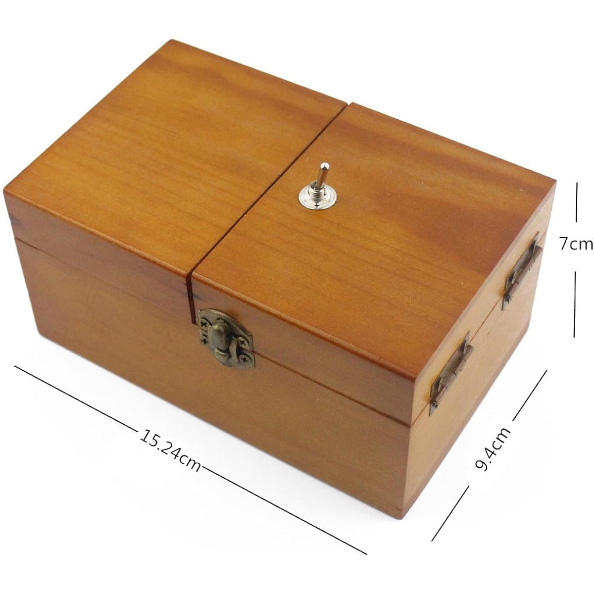 Willcomes Wooden Self-Closing "Useless Box" "Leave Me Alone Box" Timeless Machine for Geek Gift or Desk Toy, Brown