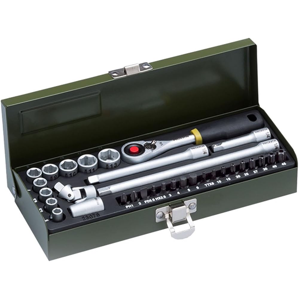 PROXXON Precision Magnetic Socket + Bit Set No.82078 Drive Angle: 6.3mm 32 points 1 set