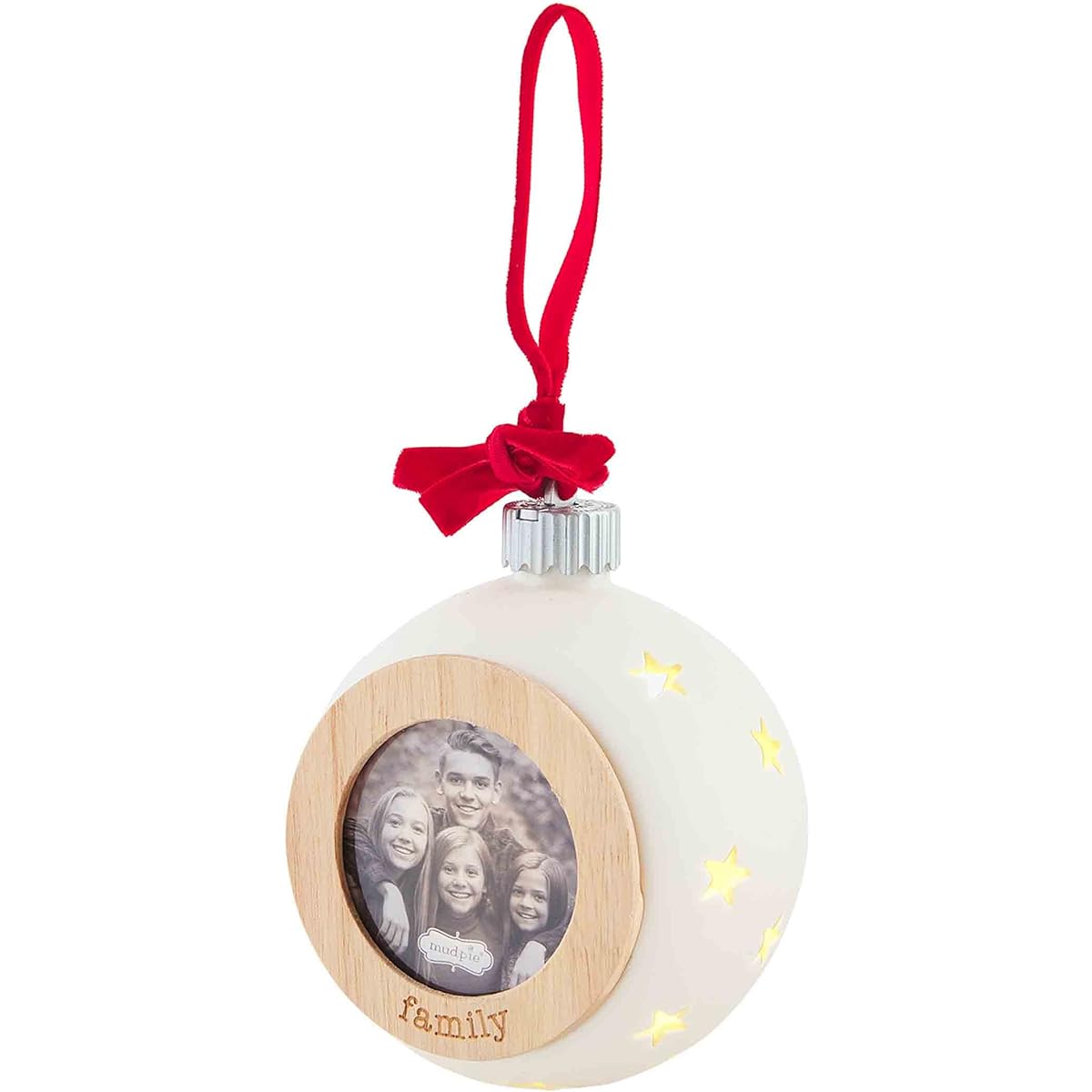 Mud Pie Christmas Ornament Family 4" Diameter