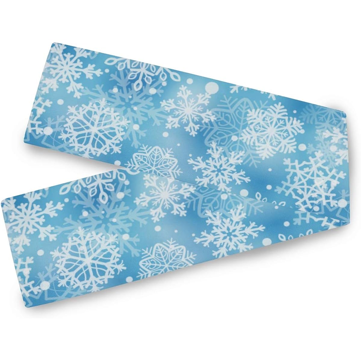 Christmas Snowflake Table Runner 13x70 Inch Winter Christmas New Year Non-Slip Table Runner Dresser Scarf Tablecloth Dining Party Wedding Table Decor