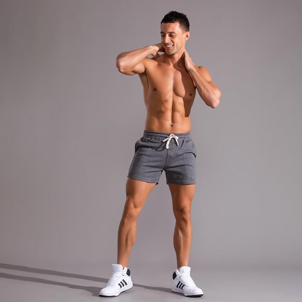 [LVFU] DK-5350 Short Pants, Men's Sweatshirt, Training Shorts, Sports, Gym Wear, Running, Large Size, Room Wear, Loungewear, Short Pants