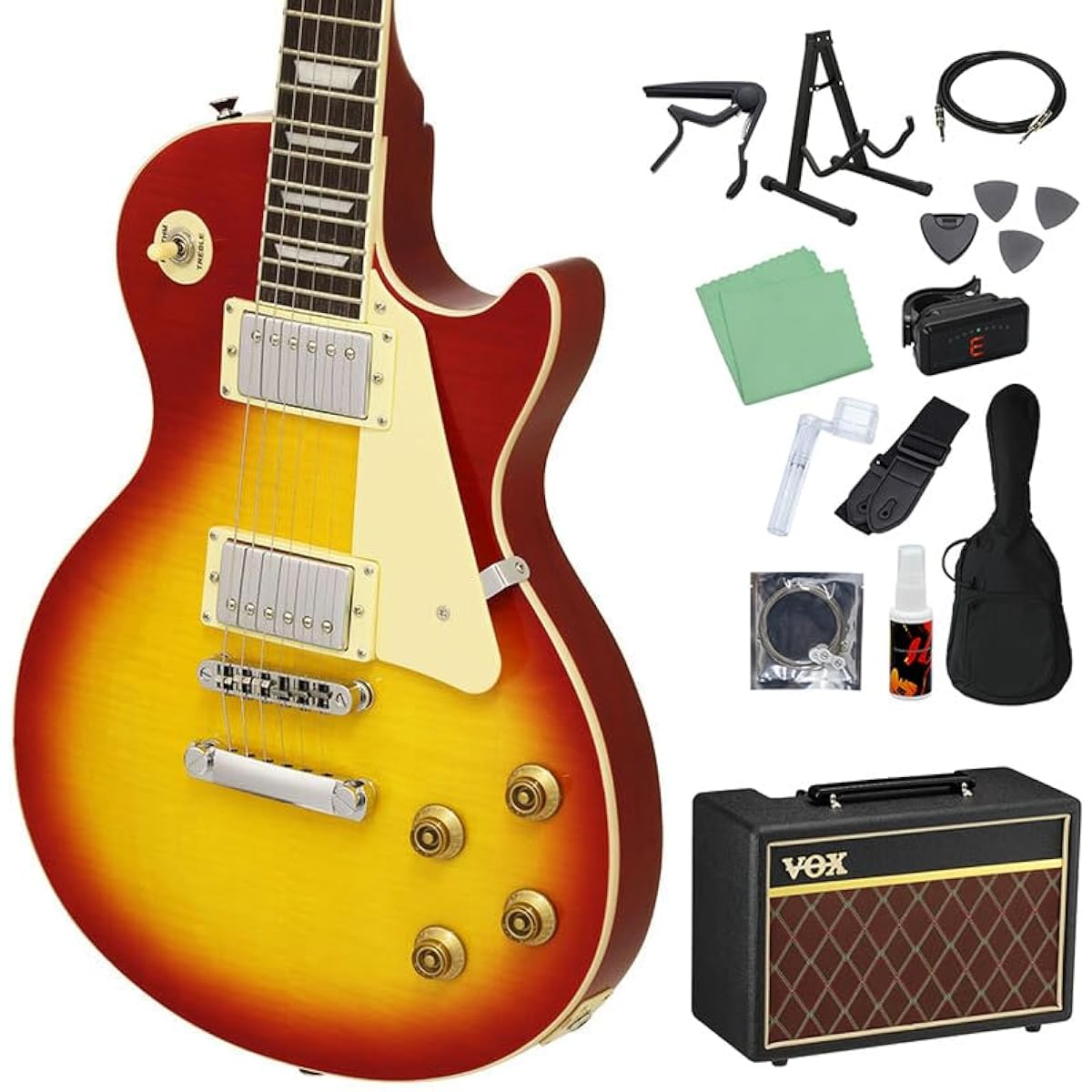 Blitz by AriaProII BLP-450 CS Electric Guitar Beginner 14-piece Set [With VOX Amplifier] Les Paul Standard Cherry Sunburst Blitz