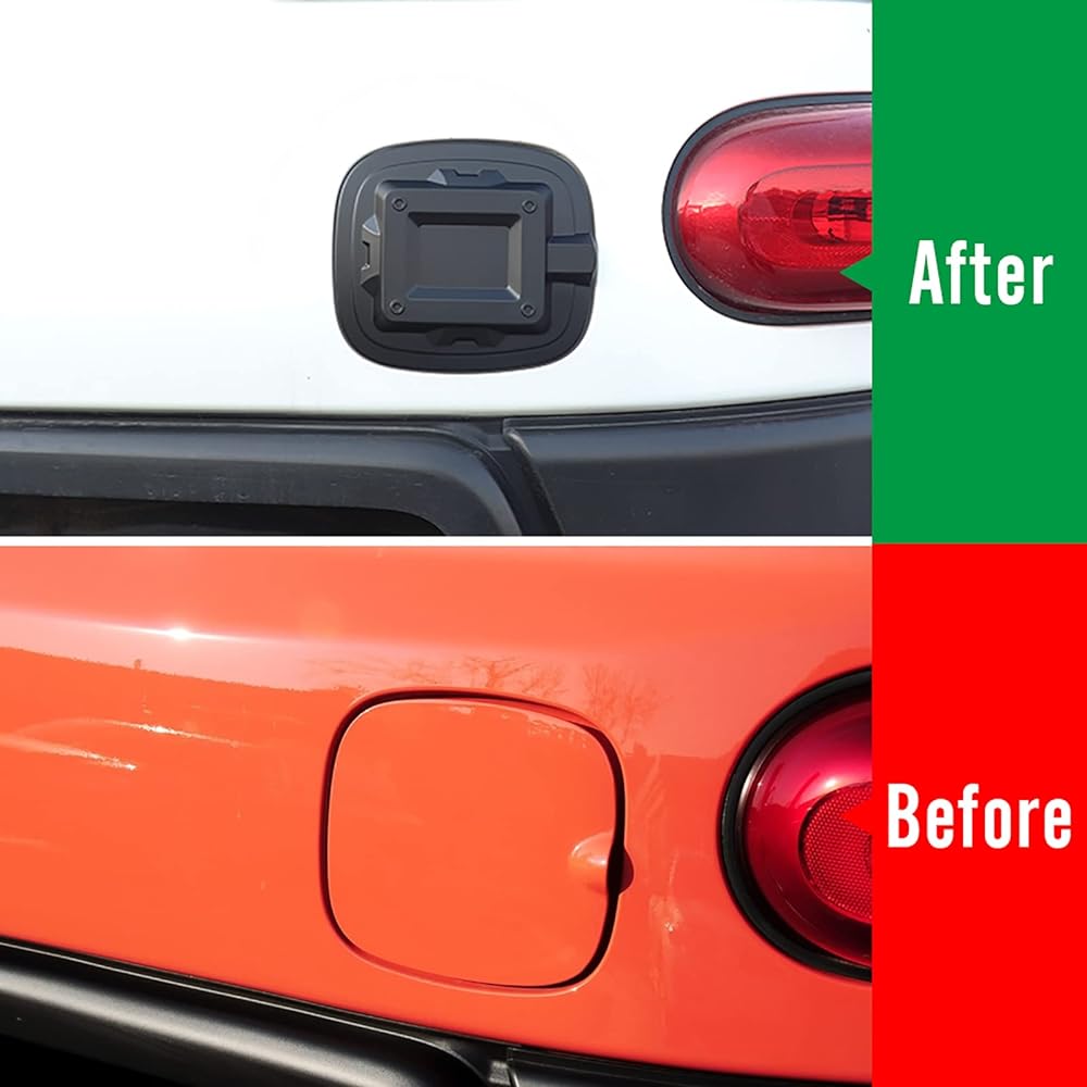 Car Gas Cap Fuel Cover for Toyota FJ Cruiser 2007-2021 2022 Black Oil Tank Trim Add-on