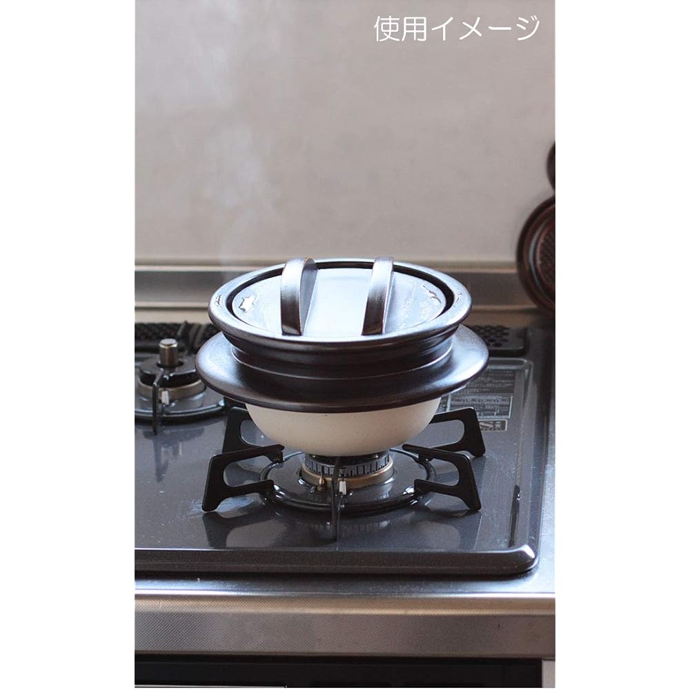 Banko Ware Hagama Rice Pot 1.5 Go Brown 21-96