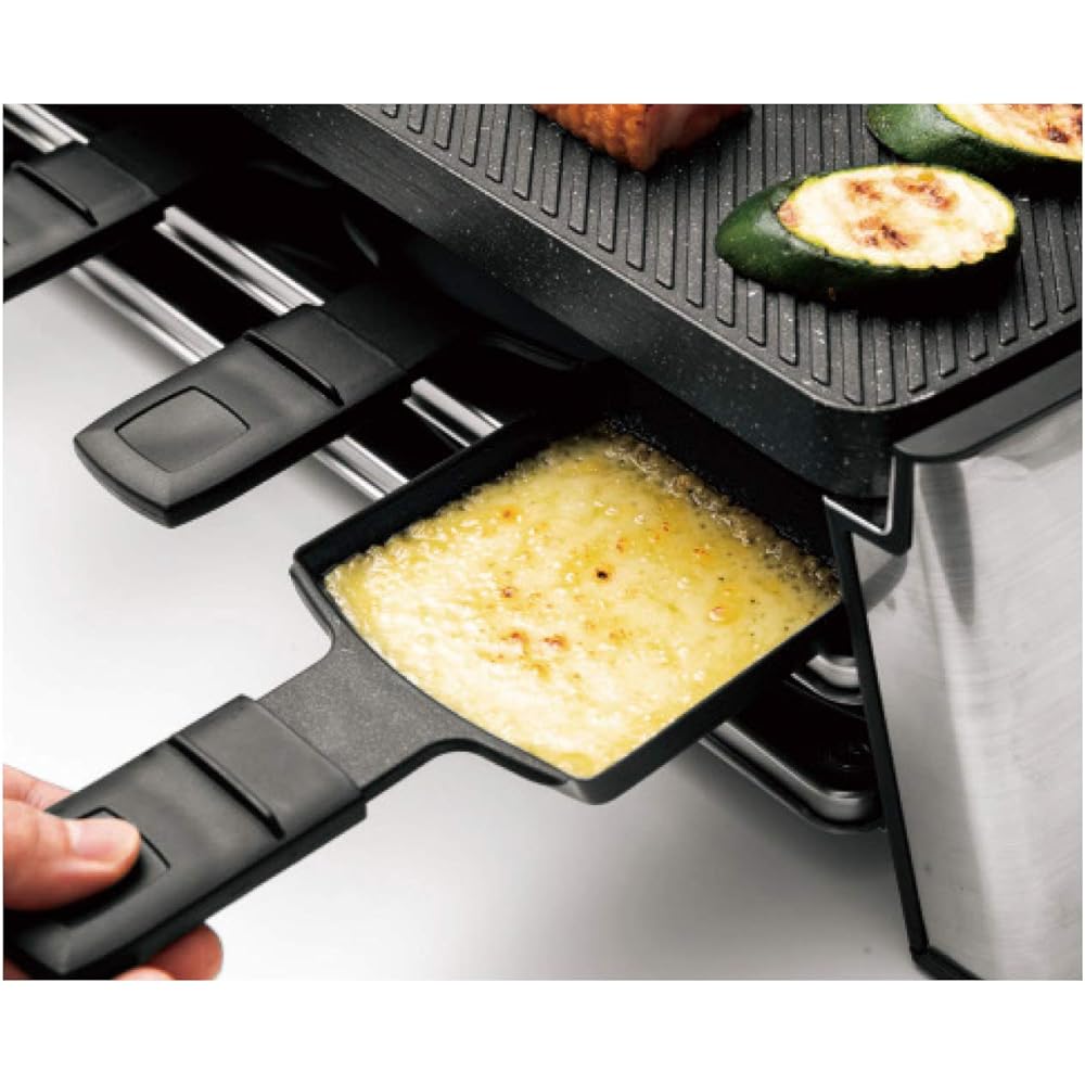 Peacock Hot Plate Large 1300W Home Party Grill Home Camping Barbecue Raclette Yakiniku Recipe Included WRV-13 Stainless Steel