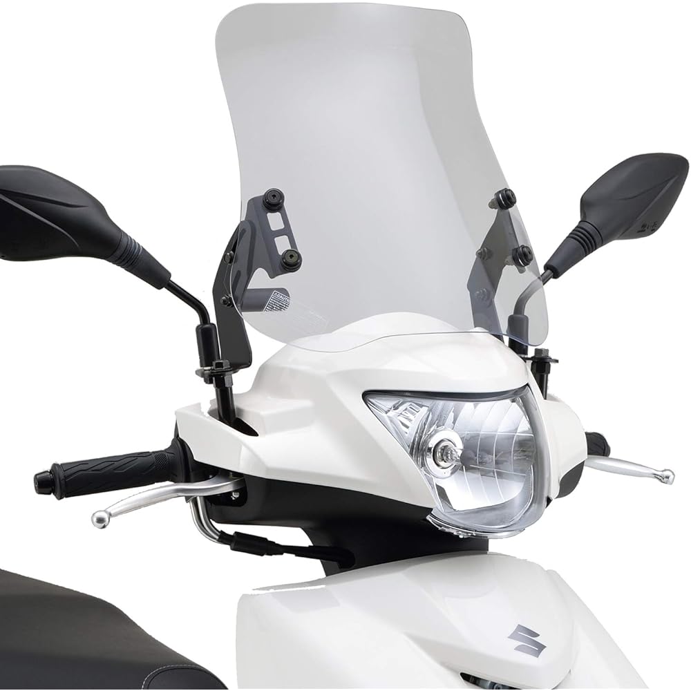 Daytona Motorcycle Screen with Clamp Bar for Address 125 (18-20) Windshield RS Series Long Clear 17294