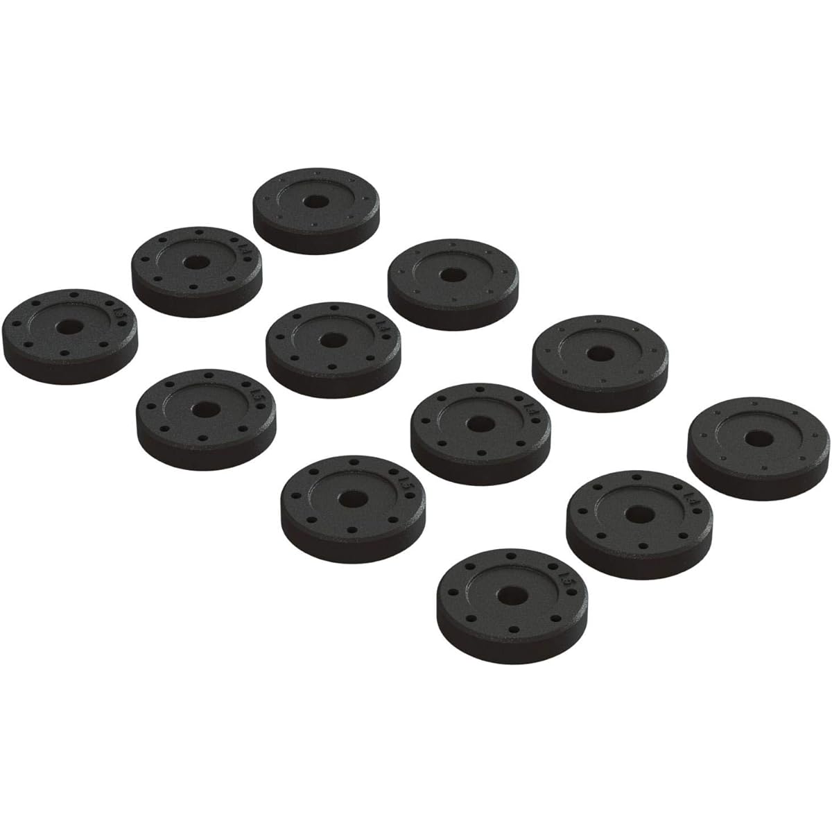 ARRMA ARA330739 Shock Piston Set 1.4mm (8), 1.5mm (8), Blank (4), ARA330739