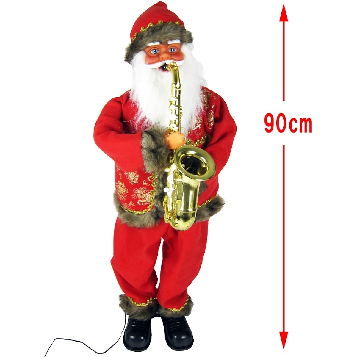 Music Dancing Santa Claus 90cm Saxophone Playing Santa Red 1512
