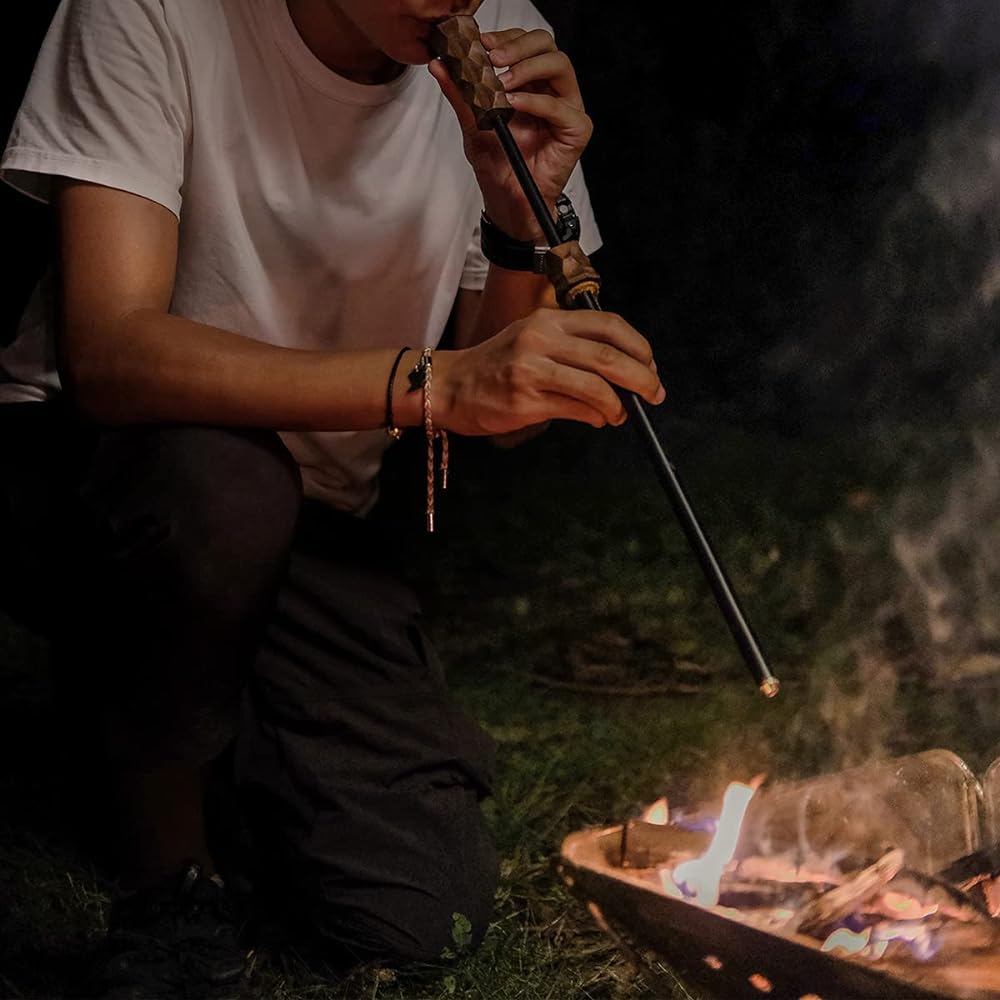 Thous Winds Fire Blower Hifukibo Fire Blaster Fire Starter Stick Telescoping Fire Starter Fire Blower for Camping/Barbecue