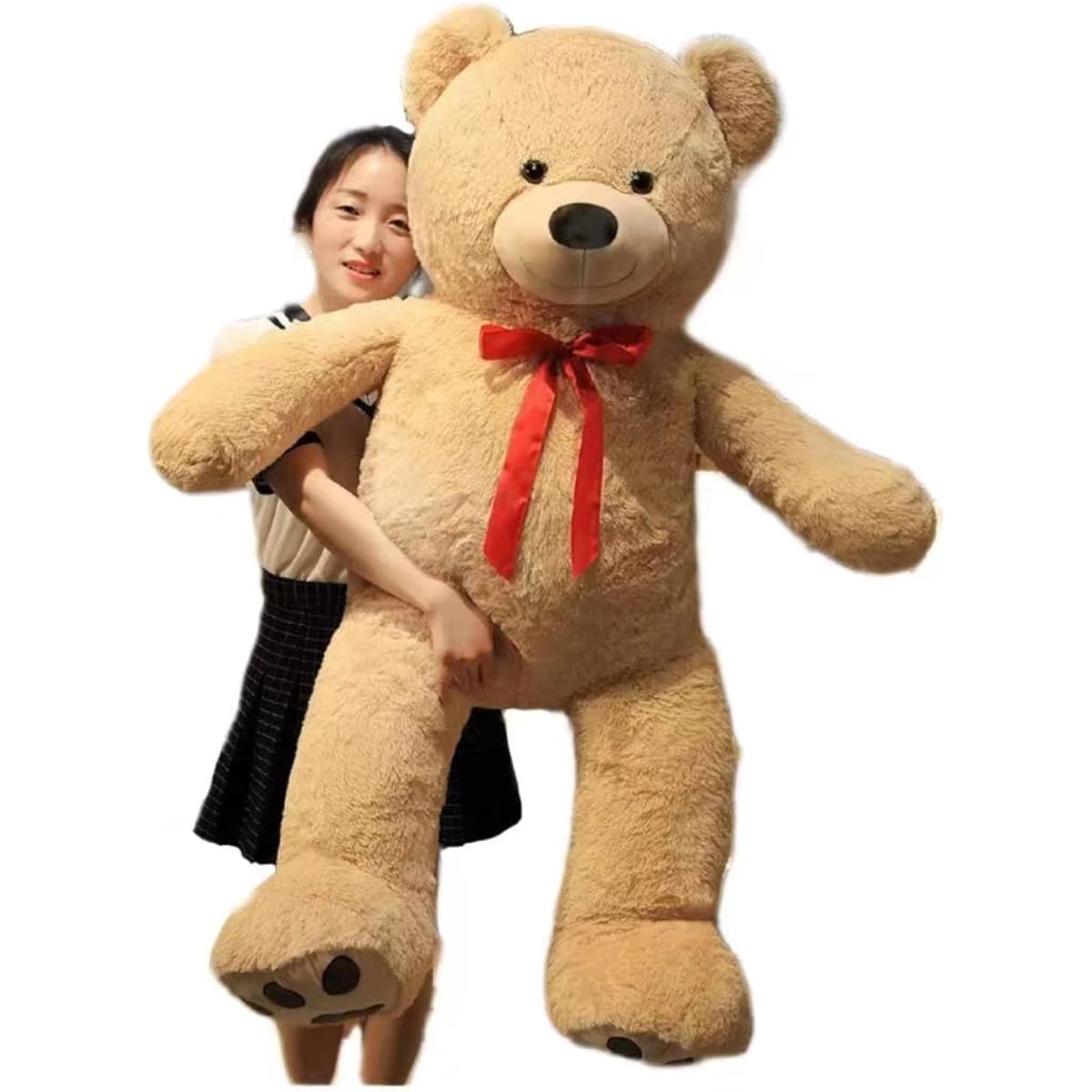Giant Teddy Bear Cute Plush Toy (4.5ft) Teddy Bear Birthday Gift Valentine's Day Kids Wife Girlfriend (55.99inch, 140cm)