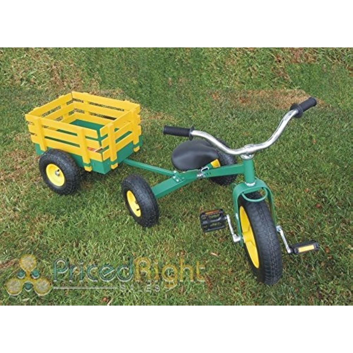 All-terrain tricycle with wagon (green) #CART-042