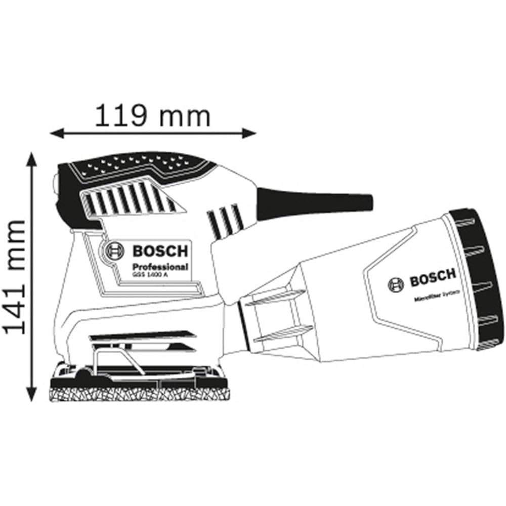 Bosch Professional (Bosch) Dust sucking orbital sander mini GSS1400A