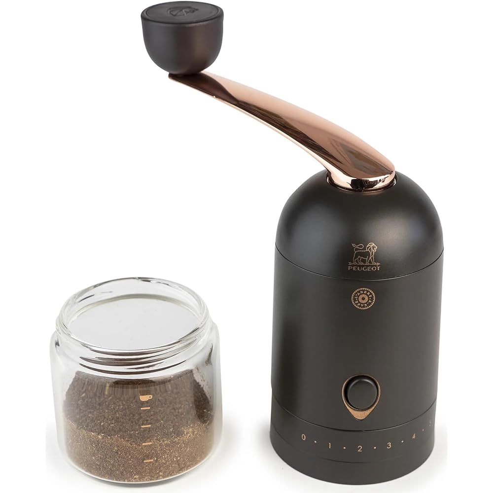 PEUGEOT Coffee Mill, 11 Levels, Adjustable Grind, Measuring Spoon with Brush, Bean Capacity 35g, L'Arbre 36706