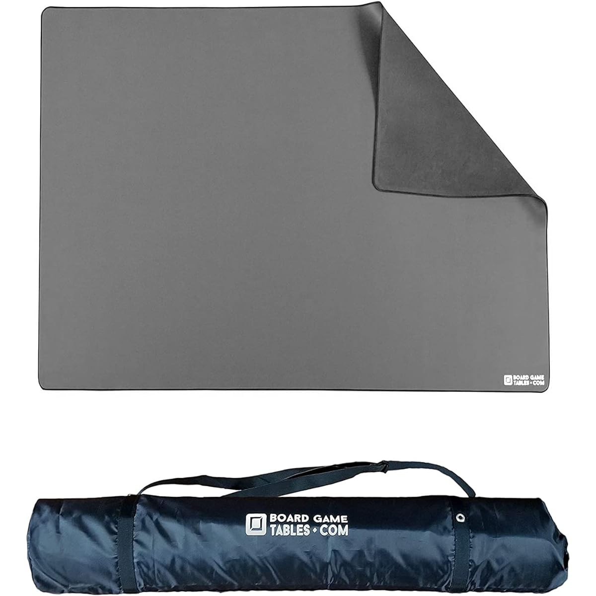Board Game Playmat [3'x5'/Thick Super Cushioned/Stitched Edge/Water Resistant] with Carrying Case - for Tabletop Board Games, Card Games, RPG Games (Medium, Gray)