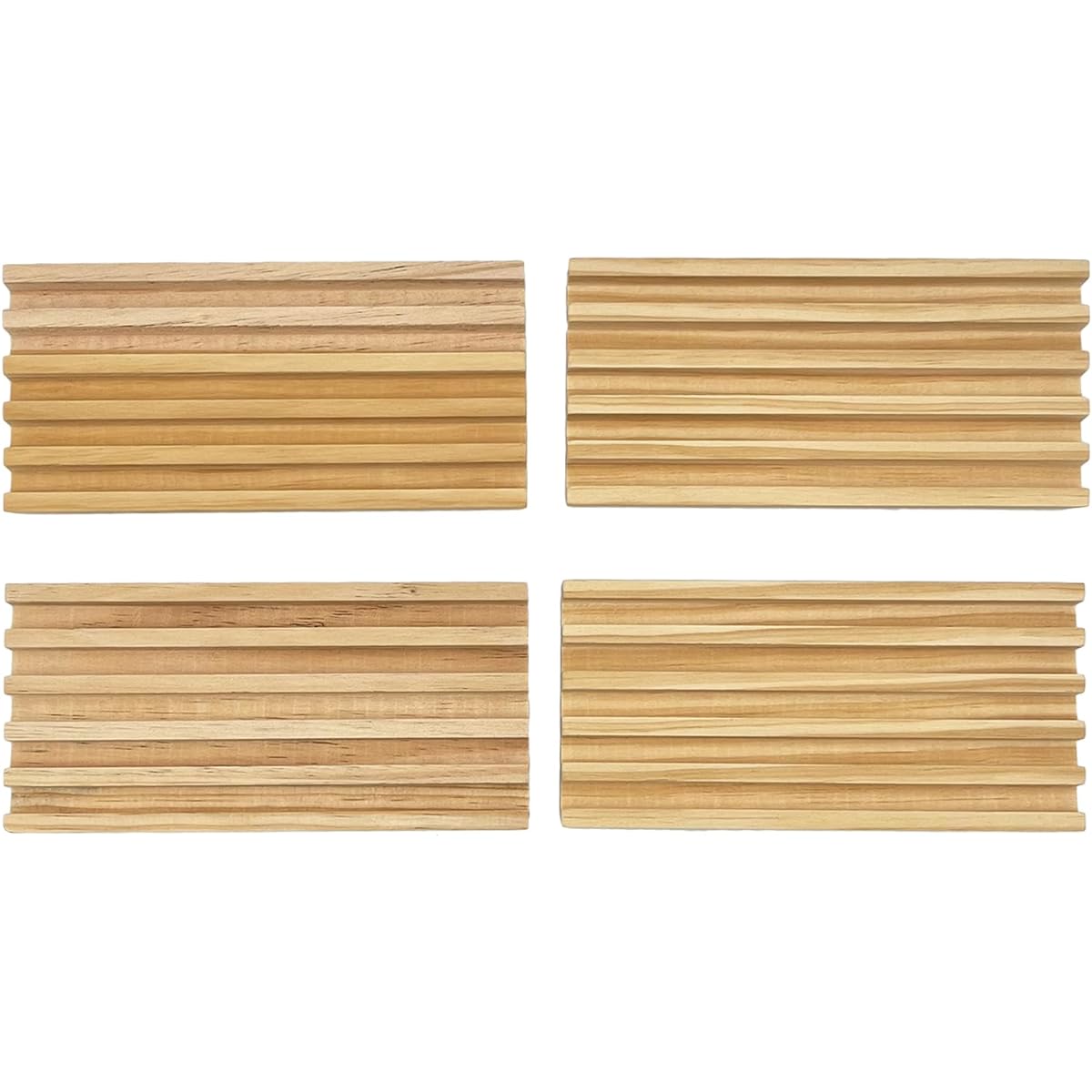 SUTIMSHE Mexican Train Wooden Domino Tray/Rack Set of 4 with Wooden Hub and Felt Bottom for Mexican Train Dominoes, Domino Holder, Domino Tile Holder, Domino Wood Holder for Family Game Night