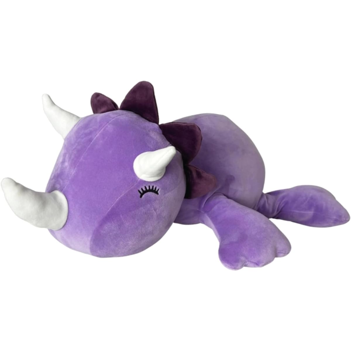 Legend & Co. 16" | 2.5 lb Dinosaur Weighted Plush Toy | Happy Dinosaur Plush Toy | Cozy Weighted Plush Toy | Super Soft Cuddly Stuffed Animal (Purple Dino 16")