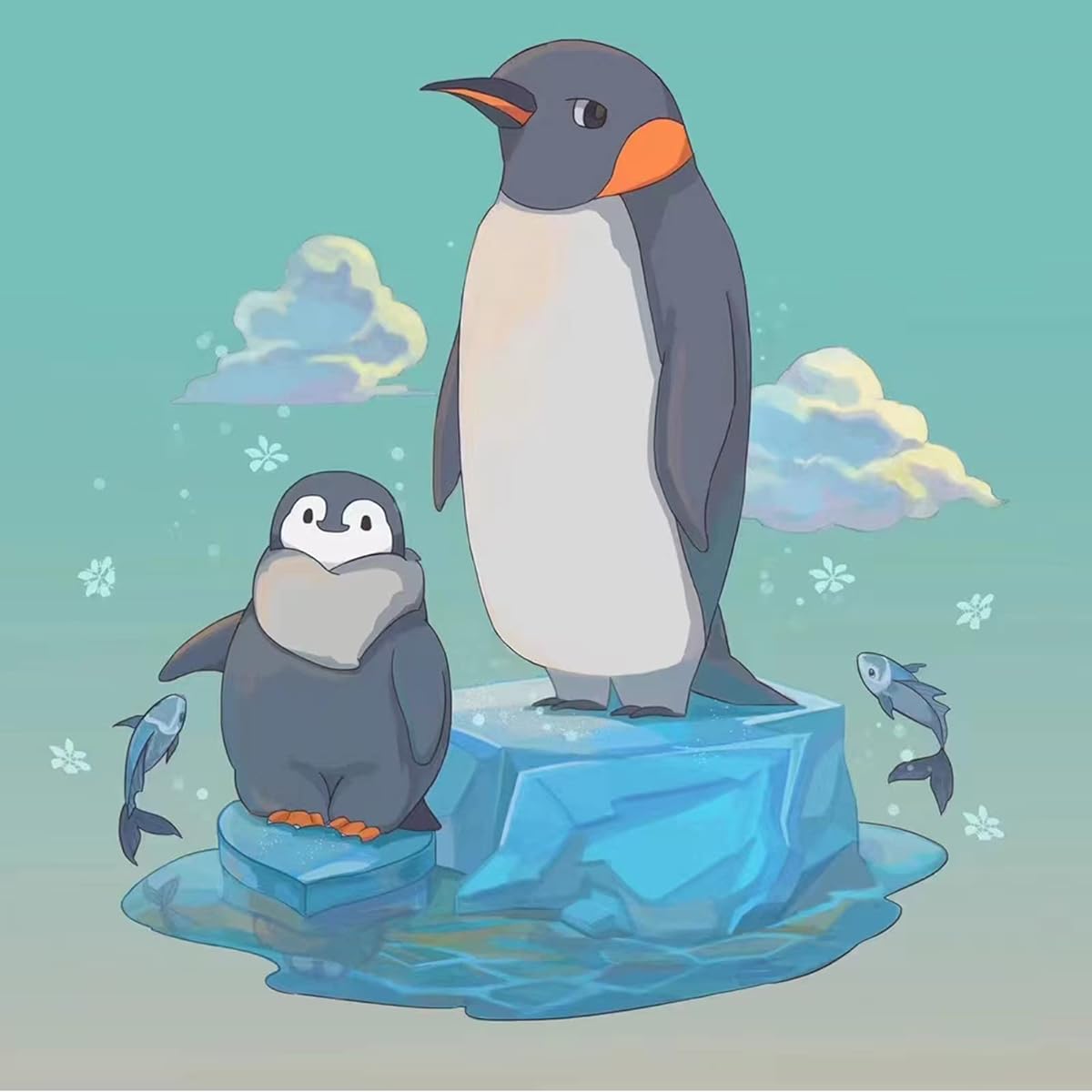 MEIEST Mini Animal Building Blocks Set Simulation Bird Collection Building Blocks Toys Cute Home Decoration(Penguin)