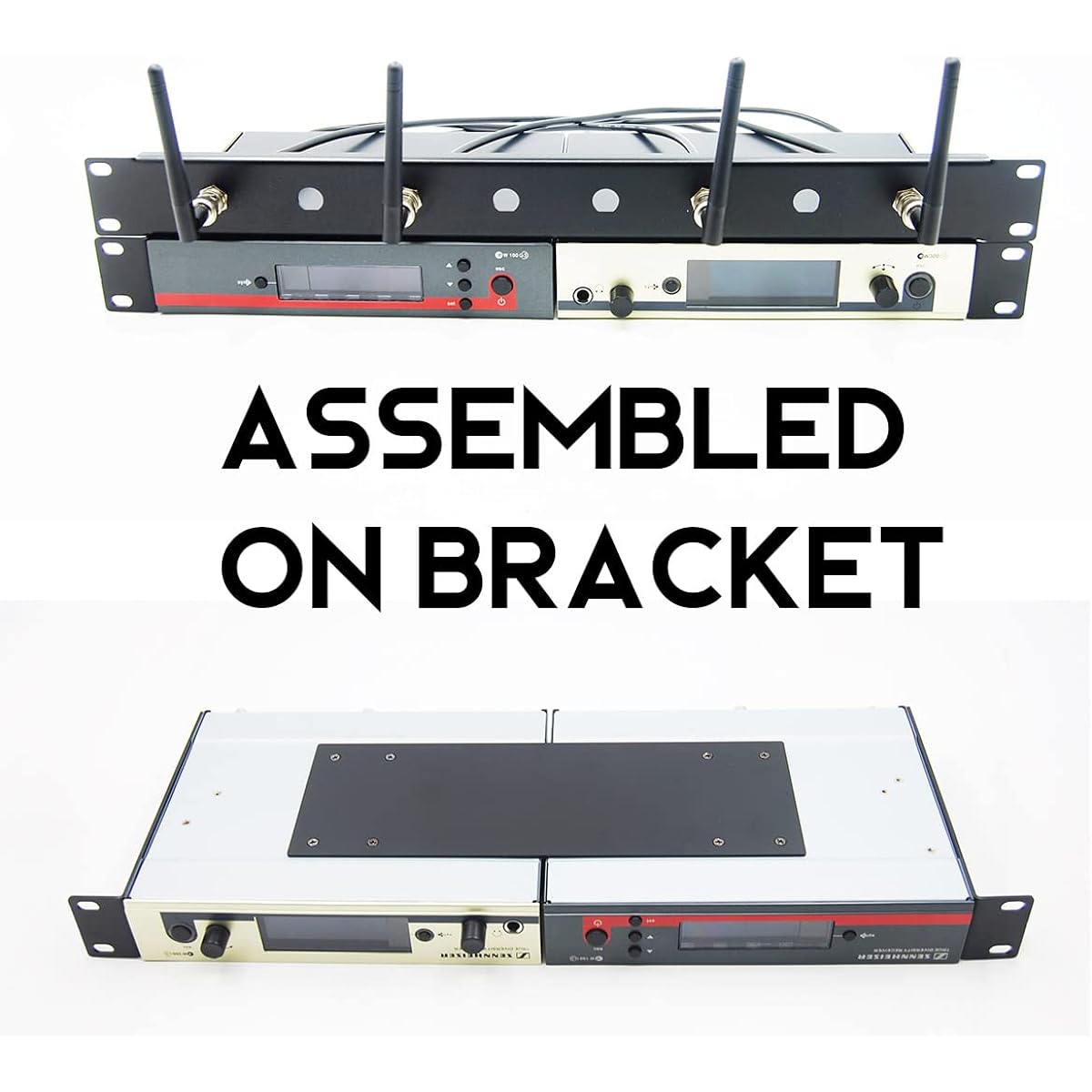 RK Rack Mount Bracket Kit Sennheiser G3 G4 ew100 135 300 335 835 845 935 945 GA3 GA4 Dual(2) Receiver 1U Standard 19" Rack Distribution