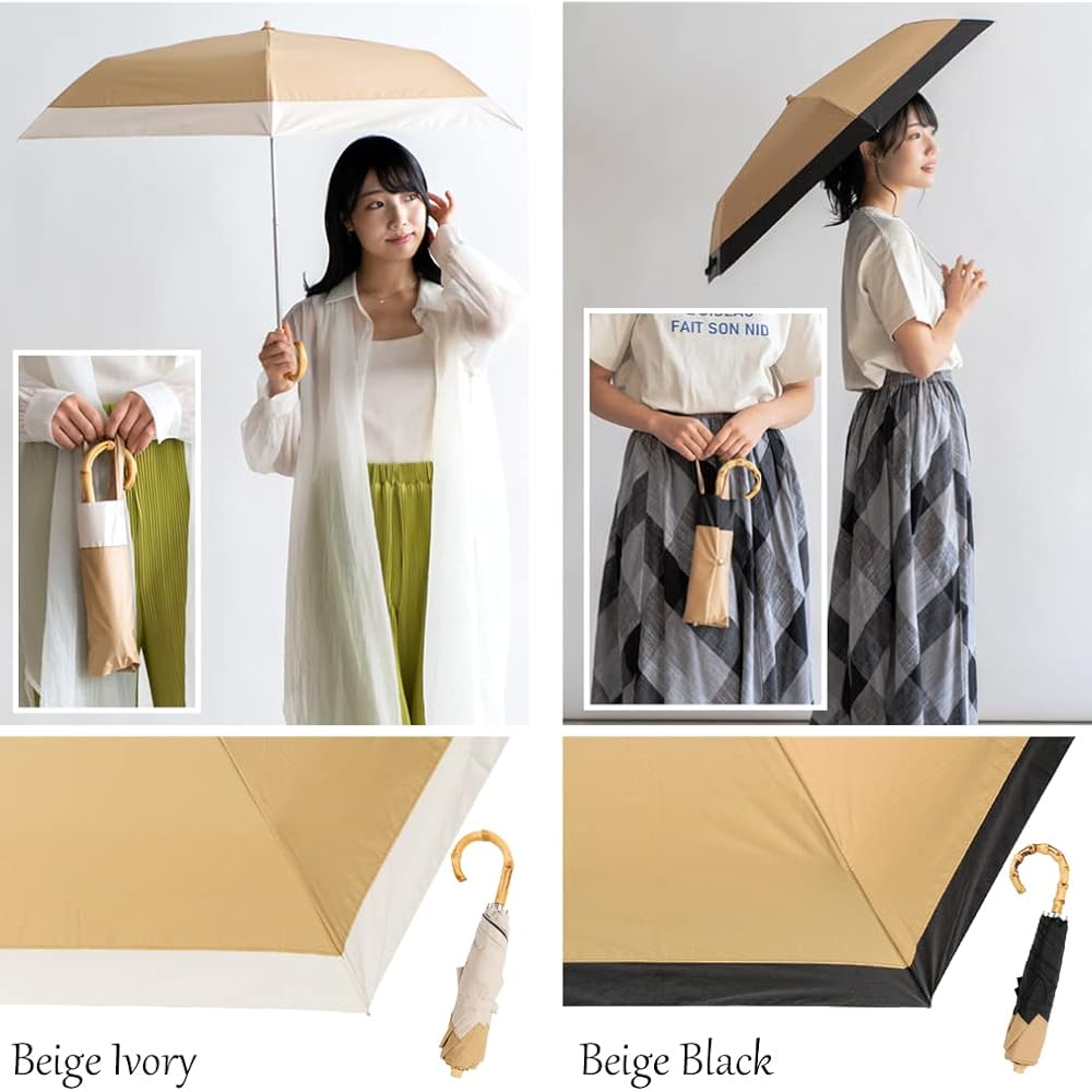 [Vita Felice] Vita Felice Folding Parasol for Sunny or Rainy Days (Lightweight/Bending Bamboo Handle) Women's vsgz-452z