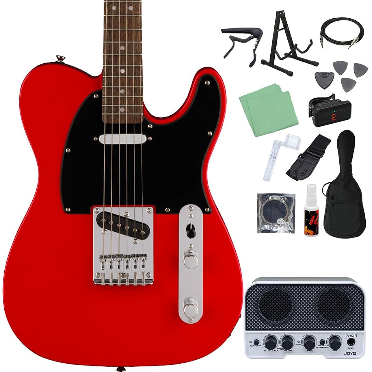 Squier by Fender SONIC TELECASTER Torino Red 14-piece electric guitar beginner set [with Bluetooth mini amp] Telecaster Squier/Squier