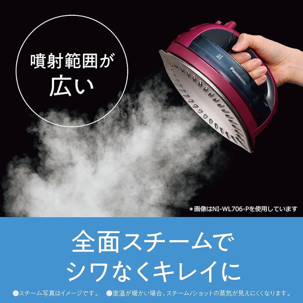 Panasonic Cordless Steam W Head Iron Brown Pink NI-WL506-P
