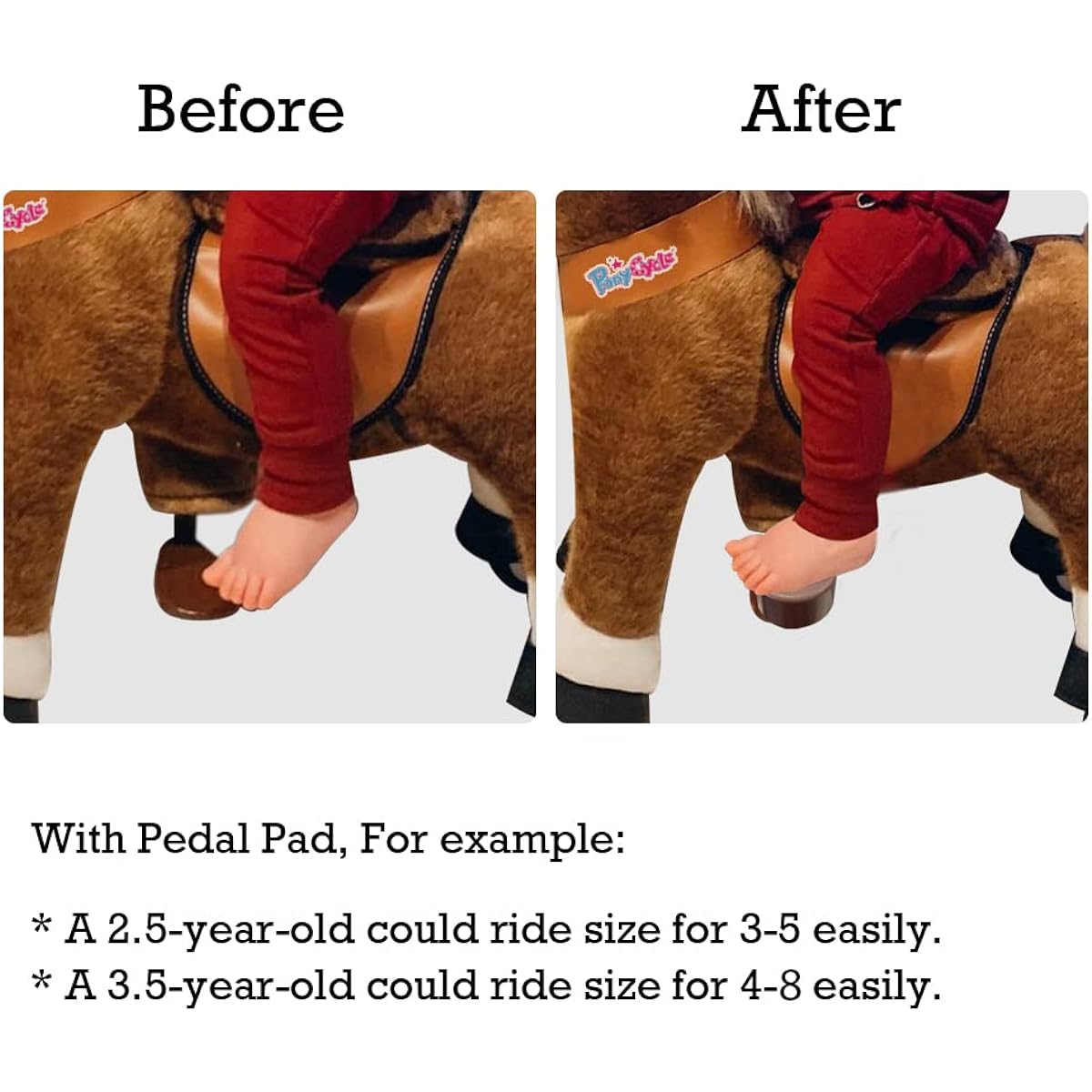 PonyCycle Pedal Pad (Model U Ride on Horse Brown, for Chocolate) - Brown