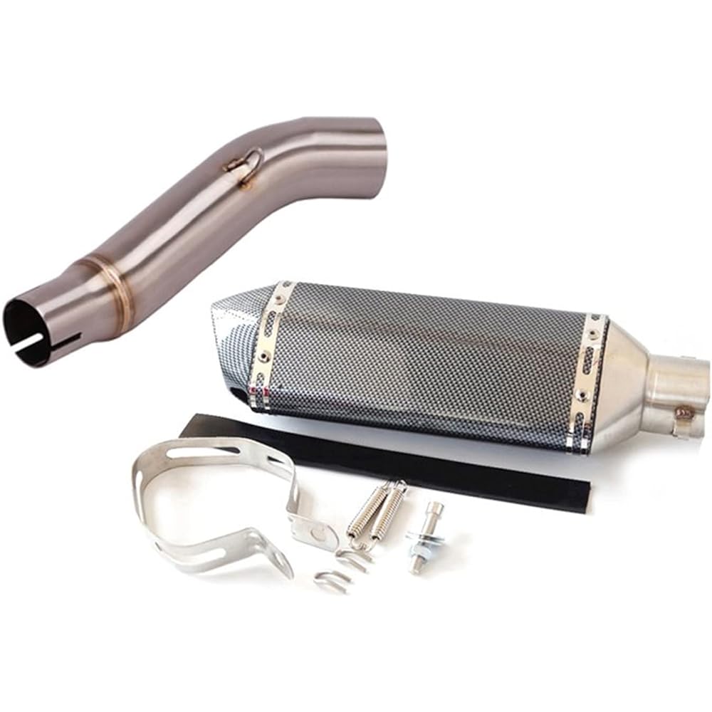 Applicable to Motorcycle Exhaust Pipe Slip Motorcycle Exhaust Middle Connection Pipe and 51mm Muffler for Honda CB250R CB300R 2018-2021 (Color : C)