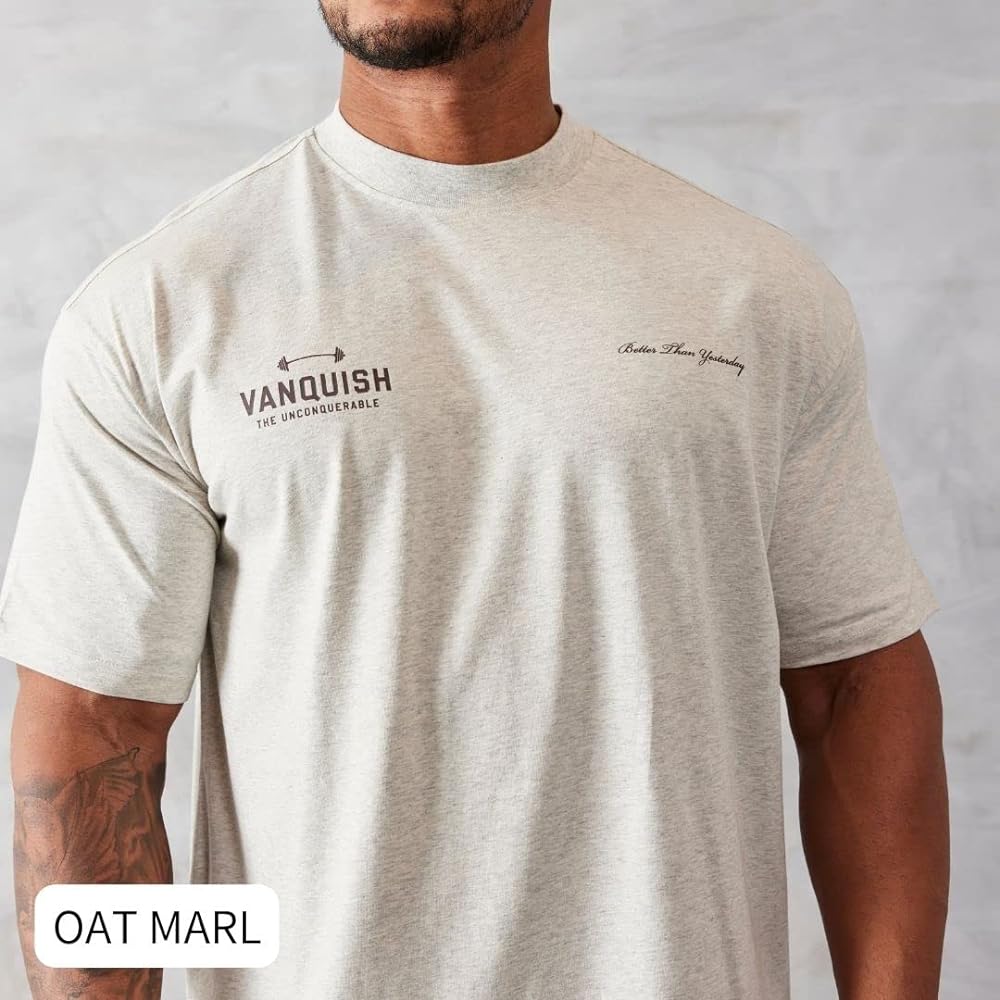 [Vanquish Fitness] Vanquish Fitness UNCONQUERABLE OVERSIZED T SHIRT Oversized T-shirt (overseas size)