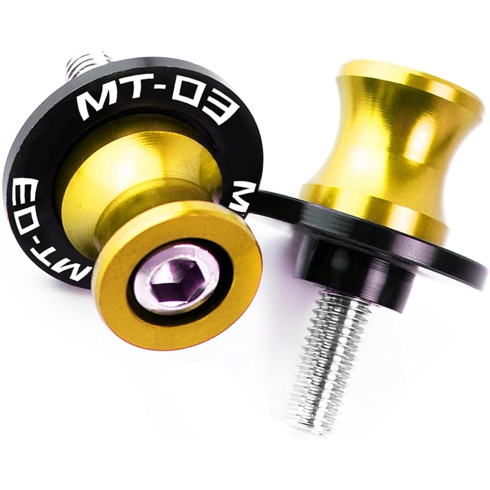 Motorcycle Swing Arm Spool Slider FOR Y-a-ma-h-a MT-03 MT03 MT 03 2006-2015 2016 2007 2008 6mm Motorcycle Swing Arm Slider Spool Paddock Stand Bobbin Swing Arm (Color: D)