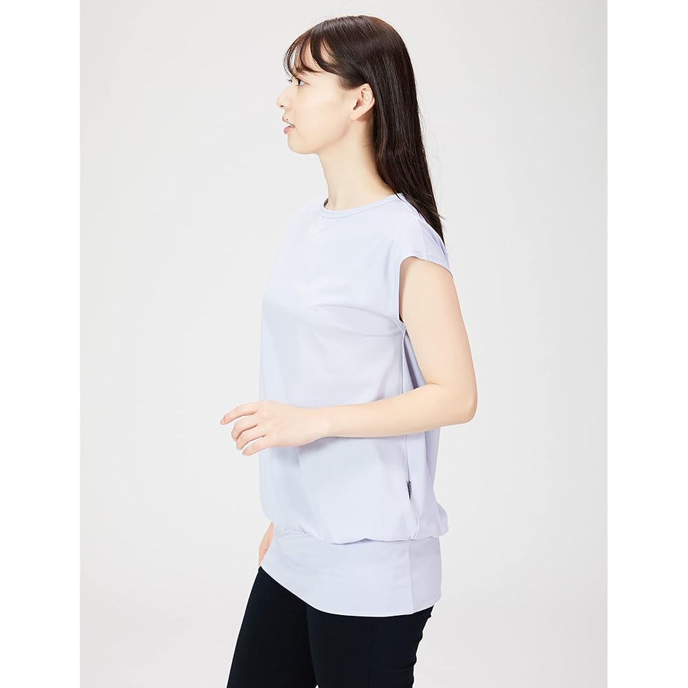 [CEDA Blue X/Wacoal] Outerwear Top Long T-shirt Short Sleeve Sweat Absorbent Quick Drying DFY590 Women's