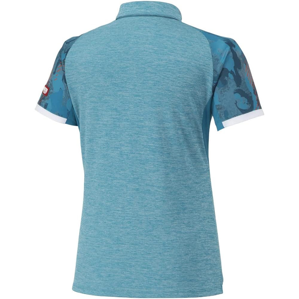Mizuno 82JAA210 Women's Table Tennis Wear, Game Shirt, Short Sleeve, Polo Collar, Sweat Absorbent, Quick Drying, JTTA Official Approved