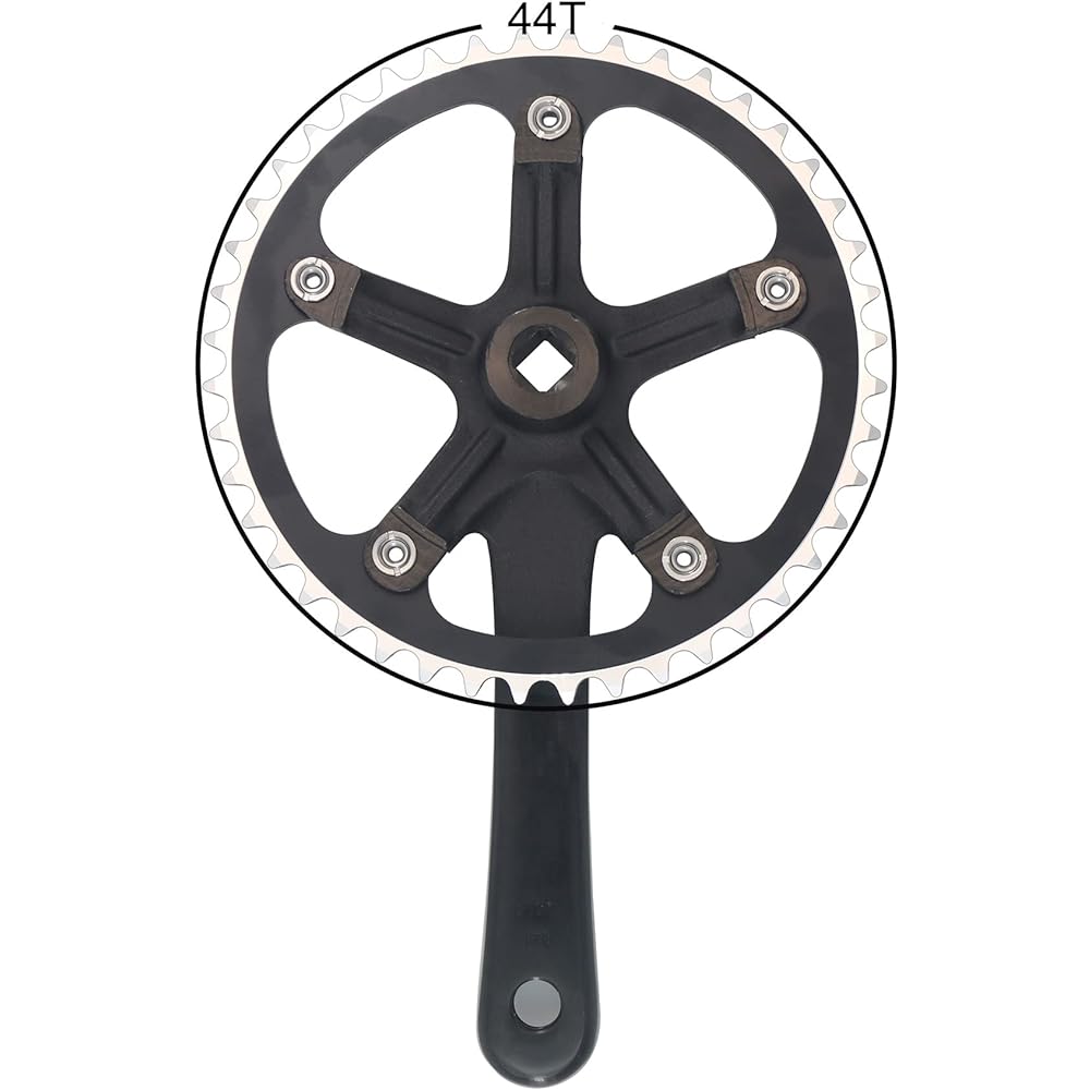 WEERAS Urban Folding Bike Crankset Single Tooth Disc 44T 130BCD 170mm Crankset is suitable for most single speed bicycles.
