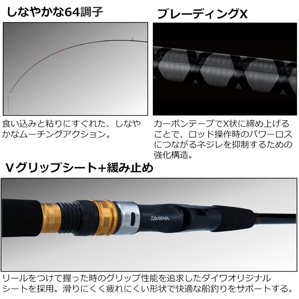 DAIWA Boat Rod Seaflex 64 No. 30/No. 50/No. 80 Various