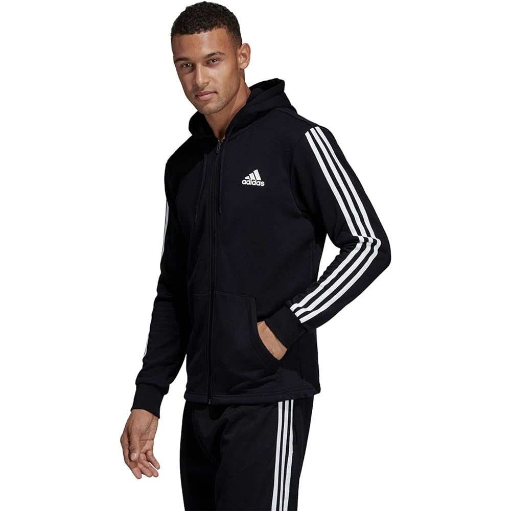 [Adidas] Training Wear MUSTHAVES 3 Stripe Sweatshirt Full Zip Parka (Fleece Fleece) [Men's] FSD66