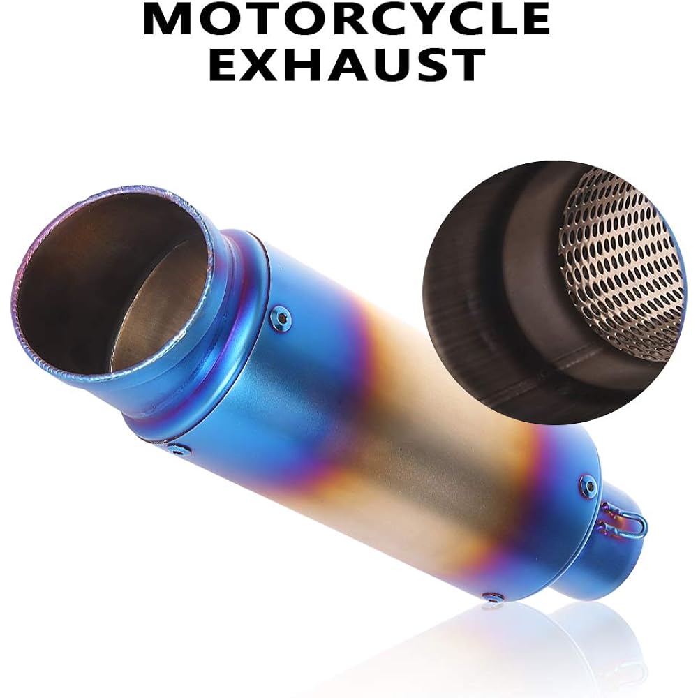 Fanaticalpurchasejp2019 Latest Slip-on Muffler Motorcycle Motorcycle Muffler Silencer General Purpose 51mm Exhaust Pipe Exhaust Pipe Motorcycle Exhaust Pipe (Half)