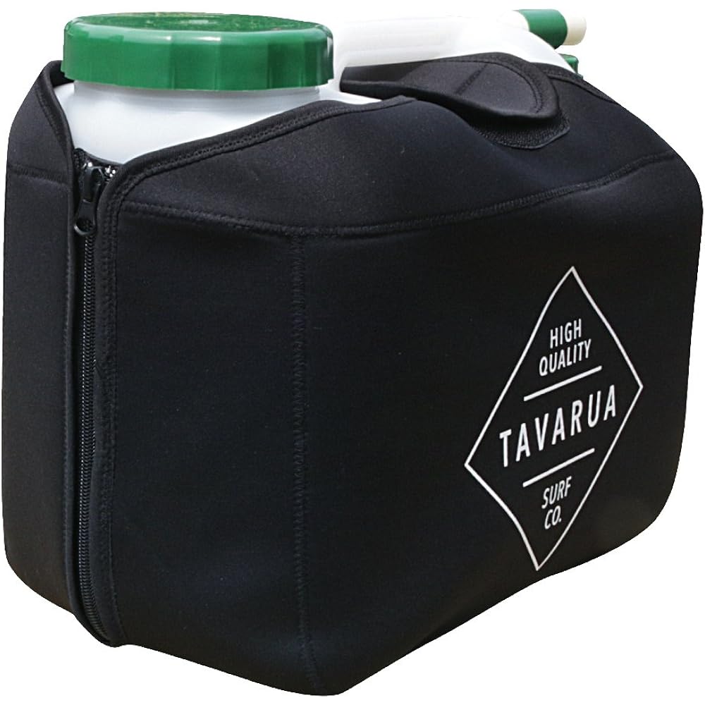 TAVARUA Hot Polytank Cover 12L Single Item 3016 Heat Retention Neoprene Camping Outdoor Surfing (BLACK)