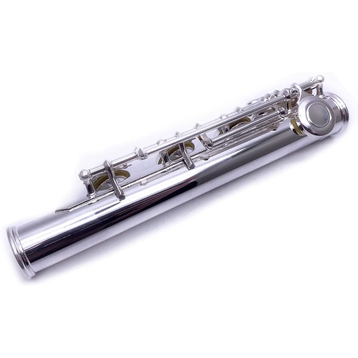 TUOREN 17 Key B Foot Flute Joint Flute Repair Parts Accessories Connector Diameter 20mm Silver Plated
