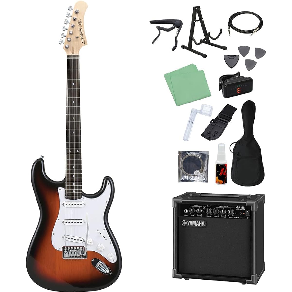 Photogenic ST-180 SB Electric Guitar Beginner 14-piece Set [Includes GA15II] Stratocaster Type Photogenic