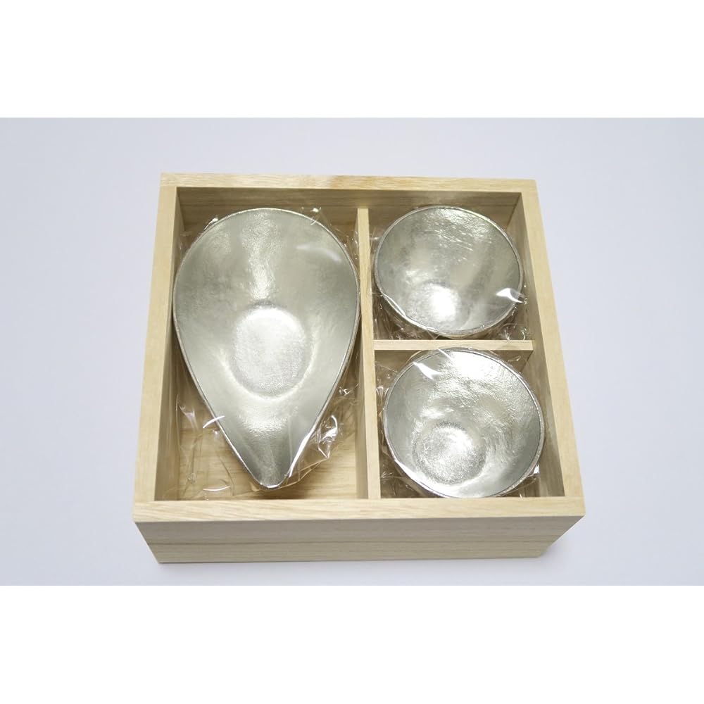 Nousaku Katakuchi Guinomi Set of 2 - Katakuchi Small Guinomi Paulownia Box Set