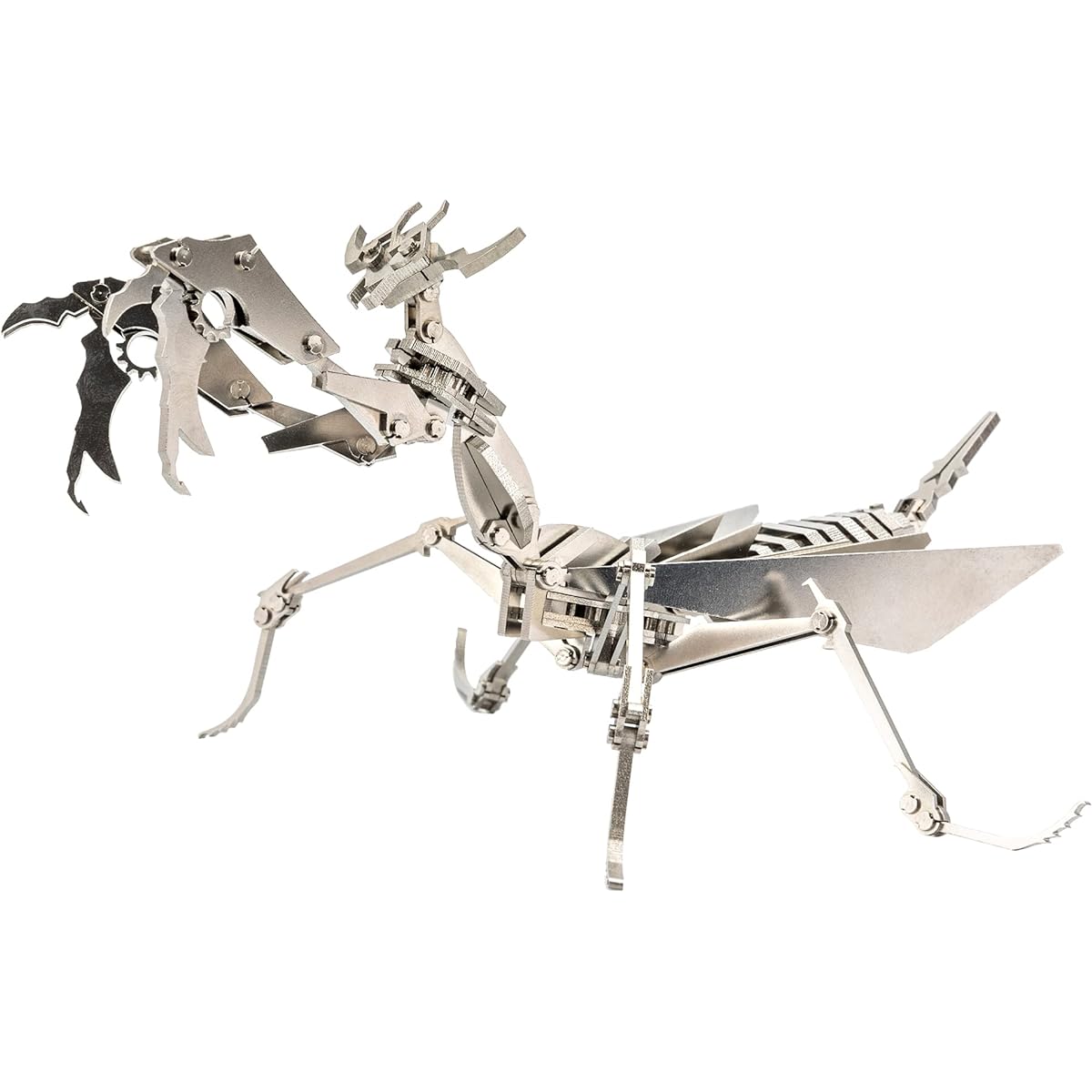Madsteel Insect Praying Mantis Exhilarating 3D Metal Model Puzzle Kit for Adults - Exquisite Brain Building Miniature Toy Stainless Steel Assembly for Mindful Relaxation and Fun (Unfinished Model)
