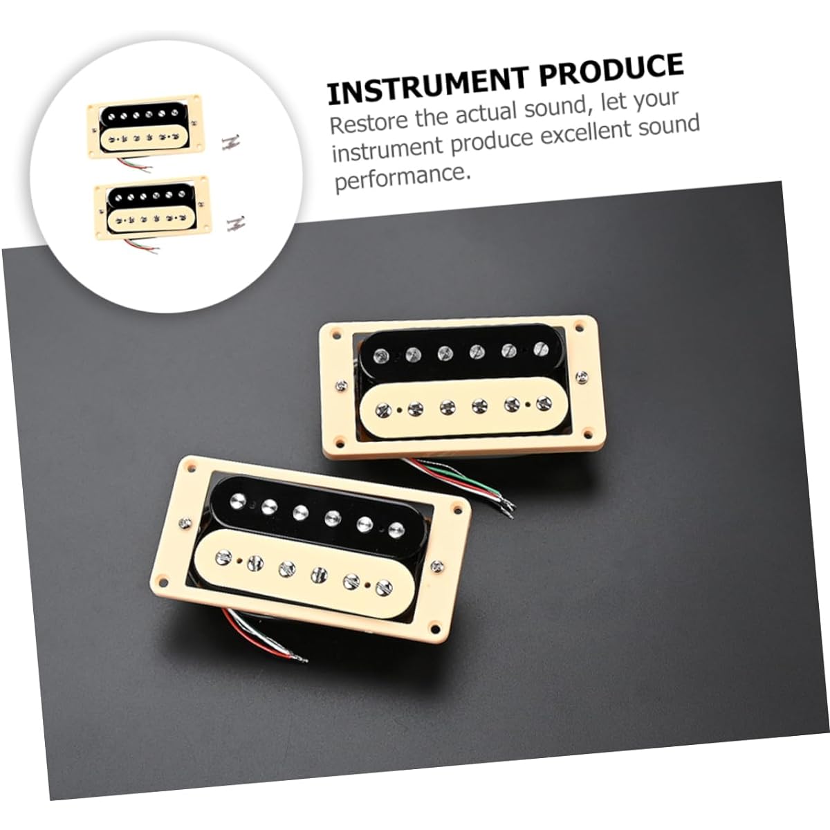 Vaguelly 2-Piece Tone Pickup Guitar Pickup Humbucker Humbucker Pickup Accessories Humbucker Cover Electric Guitar Bridge Pickup Acoustic