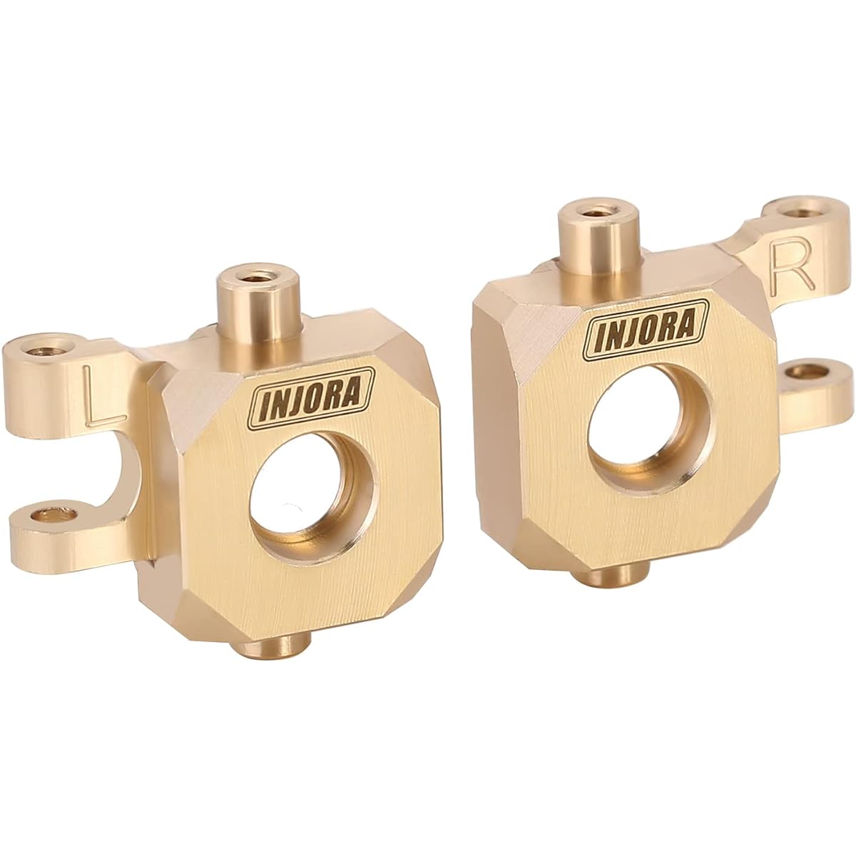 INJORA Brass Steering Block Knuckle and Caster Block C-Hub TRX4M 1/18 RC Crawler Upgrade Parts