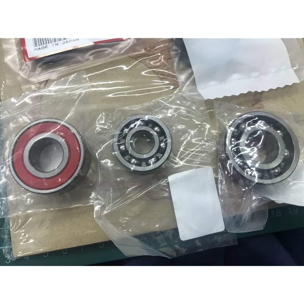 HONDA Mission OH Bearing Oil Seal 7 Pieces AF34E Gear Box Honda LIVE Dio ZX AF35/AF34 Dio Early Mid Late Tact/Giorno/Super Dio/AF24/AF27/AF28/AF30/AF31 Horizontal Vertical 2-stroke Engine Drive Pulley